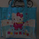 SANRIO HELLO KITTY TURQUOISE VINYL TOTE  12 X 10 inch Preowned