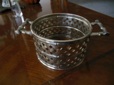 Silverplate Casserole Serving BAMBOO Trellis Lattice Bamboo International Silver