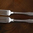 KING'S DESIGN 1888 INTERNATIONAL SILVER CO, JAPAN 2 Forks Silverplate