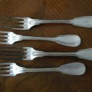 CHINON PATTERN 1862 CHRISTOFLE FRANCE- SILVERPLATE 4 FORKS 150 years old