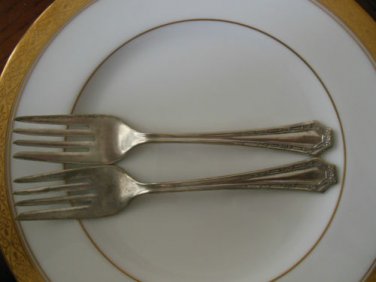 ALPHA  PATTERN 1915 by FAIRFIELD  2 Salad Forks