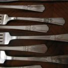 COURT 1938 BY Court  INTERNATIONAL SILVER Silverplate 7 Forks 1 Knife