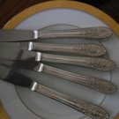 RIVIERA PATTERN INTERNATIONAL SILVER, SILVERPLATE, NOT STERLING 5 Knives