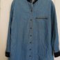 Maternity Smock by Honors blue denim black corduroy collar SZ large
