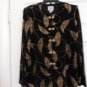R & M RICHARDS PETITE SIZE 12 BLACK JACKET WITH METALLIC EMBELLISHMENTS