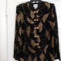 R & M RICHARDS PETITE SIZE 12 BLACK JACKET WITH METALLIC EMBELLISHMENTS