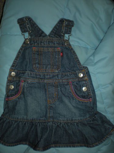 CARTERS BLUE DENIM JEAN JUMPER SIZE 12 MOS