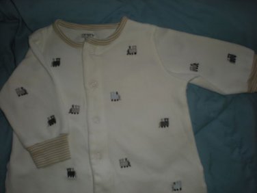 CARTERS SLEEPER WITH TRAINS 3 MOS