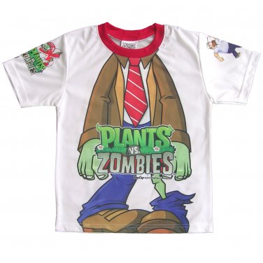 Plants vs Zombies Red Tie T Shirt for Kids Size 13
