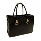 British Style Solid Color and Checked Design Women's Tote Bag