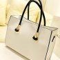 British Style Solid Color and Checked Design Women's Tote Bag