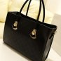 British Style Solid Color and Checked Design Women's Tote Bag