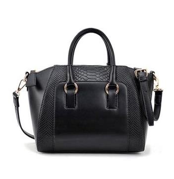 Simple Tote and Crocodile Veins Design Women's Street Level Handbag