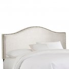 Skyline Nail Button Arched Headboard in Talc - KING