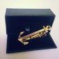 ANCHOR TIE BAR ~ 18 K GOLD PLATE ~ NICE ~ NIB ~