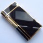 CARAN d ACHE LIGHTER ~ CHINA  LACQUER BLACK ~  18 K GOLD LIGHTER ~ STUNNING !