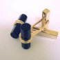 TIFFANY AND CO. CUFF LINKS  14 K GOLD WITH BLACK ONYX GEM STONES  ULTRA RARE  MINT  BOXED !