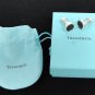 TIFFANY AND CO. ~ PALOMA PICASSO ~ CUFF LINKS ~ CARBON FIBER IN SILVER ~ SOPHISTICATED ~ MODERN !!