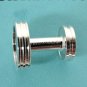 TIFFANY AND CO. ~ PALOMA PICASSO ~ CUFF LINKS ~ CARBON FIBER IN SILVER ~ SOPHISTICATED ~ MODERN !!