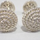 TIFFANY AND CO. ~ CUFF LINKS  NAUTICAL COLLECTOR SERIES ~ SILVER ROPE ~ ULTRA RARE ~