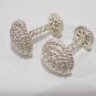 TIFFANY AND CO. ~ CUFF LINKS NAUTICAL COLLECTOR SERIES ~ SILVER ROPE ~ ULTRA RARE ~