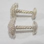 TIFFANY AND CO. ~ CUFF LINKS NAUTICAL COLLECTOR SERIES ~ SILVER ROPE ~ ULTRA RARE ~