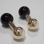 TIFFANY  AND CO.  CUFF LINKS ~14 K YELLOW GOLD AND ONYX BARBELL  STYLE ~ RARE ~