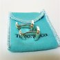 TIFFANY AND CO. CUFF LINKS ~ SQUARE BUTTON - WEDDING ~ 925 STERLING ~ BOX AND POUCH ~ EXCELLENT !!!