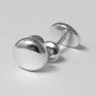 TIFFANY AND CO, CUFF LINKS ~ ROUND BUTTON ~ 925 SOLID SILVER ~ BOX AND POUCH ~ EXCELLENT !!!