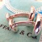 TIFFANY AND CO, CUFF LINKS ~ ROUND BUTTON ~ 925 SOLID SILVER ~ BOX AND POUCH ~ EXCELLENT !!!