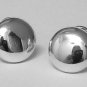 TIFFANY AND CO, CUFF LINKS ~ ROUND BUTTON ~ 925 SOLID SILVER ~ BOX AND POUCH ~ EXCELLENT !!!