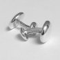 TIFFANY AND CO, CUFF LINKS ~ ROUND BUTTON ~ 925 SOLID SILVER ~ BOX AND POUCH ~ EXCELLENT !!!