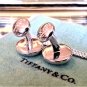TIFFANY AND CO, CUFF LINKS ~ ROUND BUTTON ~ 925 SOLID SILVER ~ BOX AND POUCH ~ EXCELLENT !!!
