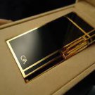 CARAN d ACHE LIGHTER ~ CHINA  LACQUER BLACK ~  18 K GOLD LIGHTER ~ STUNNING !