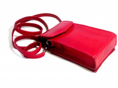 iPurse Genuine Red Lizard Leather Phone case/Wallet/Evening purse