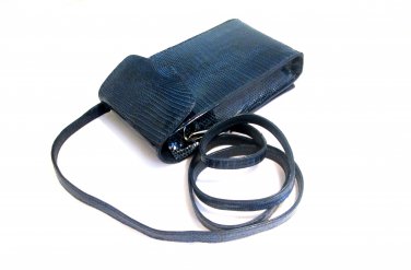 iPurse&Acirc;&reg; Genuine Blue Lizard Leather Phone case/Wallet/Evening purse