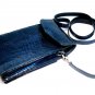iPurse® Genuine Blue Lizard Leather Phone case/Wallet/Evening purse