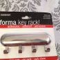 InterDesign Forma Small Key Rack, Brushed Stainless Steel
