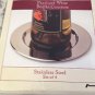 Pratique Wine Bottle Coasters, Brushed Stainless Steel, Set Of 4
