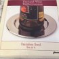 Pratique Wine Bottle Coasters, Brushed Stainless Steel, Set Of 4