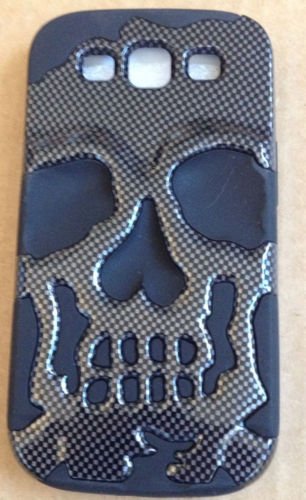 White Black Skullcap Hybrid Protector Snap On Cover Case Samsung Galaxy S3 i9300