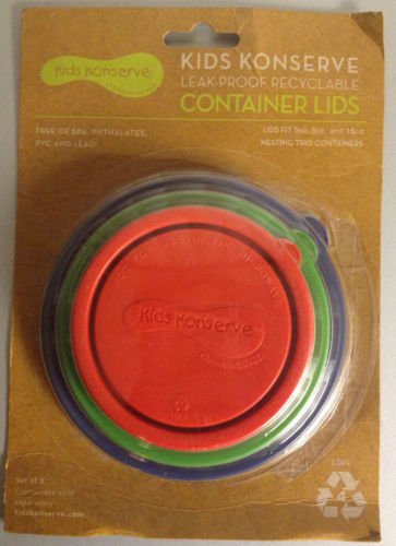 Kids Konserve Nesting Containers Lids, Ocean, Set of 3