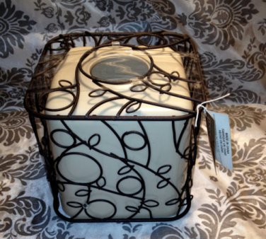 InterDesign Twigz Boutique Tissue Box Cover - Vanilla/Bronze