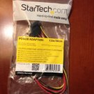 StarTech (PYO2LP4LSATR) 12IN LP4 TO 2X RIGHT ANGLE LATCHING SATA POWER Y CABL...