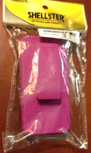 Amzer Shellster Shell Holster Combo Case Cover Fit for Apple iPhone 5 - Hot Pink