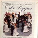 WEDDING INTERCHANGEABLE DANCING BRIDE/GROOM CAKE TOPPER (Bald Groom)