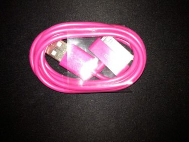 Magenta Charging Data Cable for iPhone 3/3g/3gs/4/4g/4s/ ipod