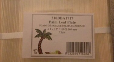 Leaf & Fiber 10" Square Compostable Areca Palm Leaf Plates (25 pack)