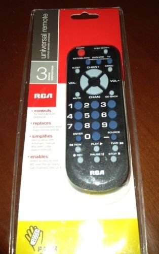 RCA RCR503BR 3-Device Palm-Sized Universal Remote