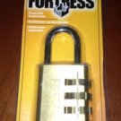 Master Lock 627D Brass Luggage Padlock, Set Your Own Combination, 1-3/16-Inch